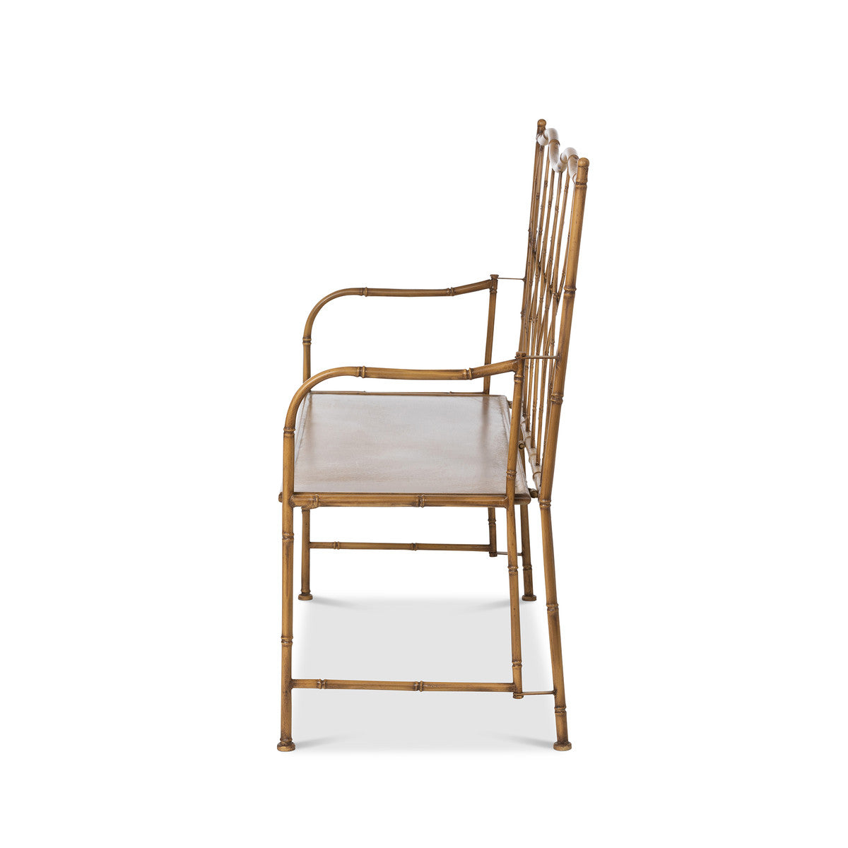 Metal Bamboo Porch Bench