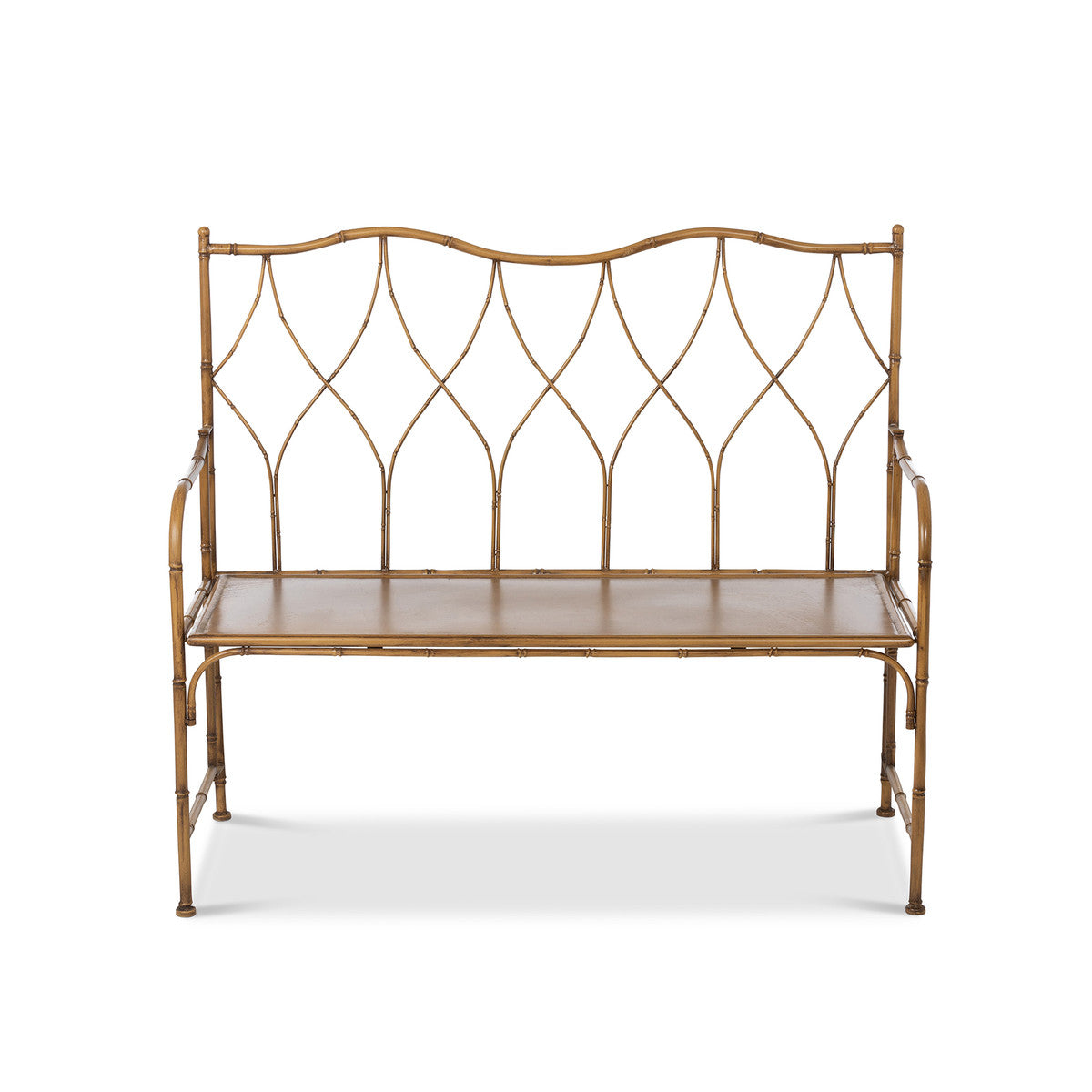 Metal Bamboo Porch Bench