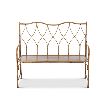 Metal Bamboo Porch Bench