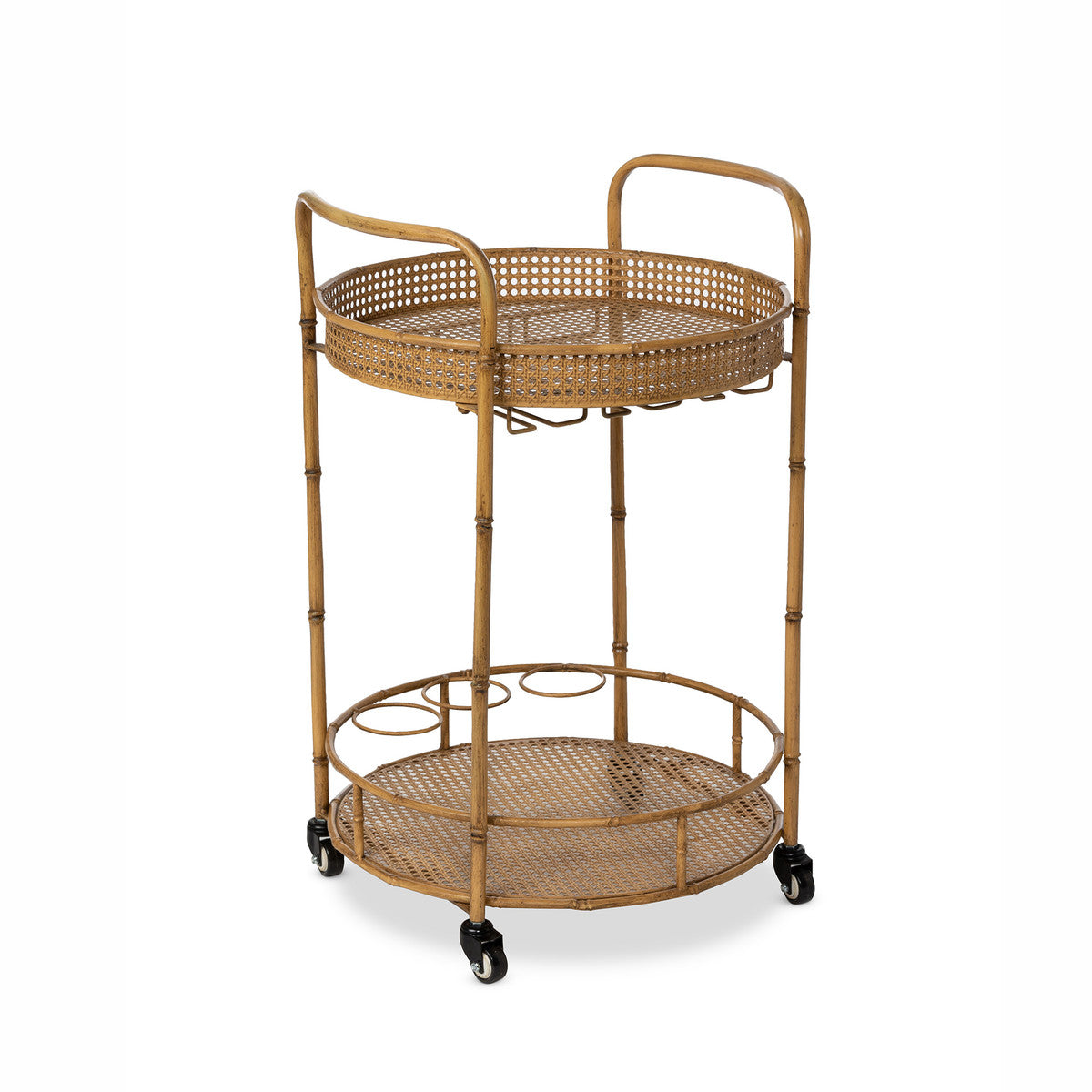 Metal Bamboo Bar Cart