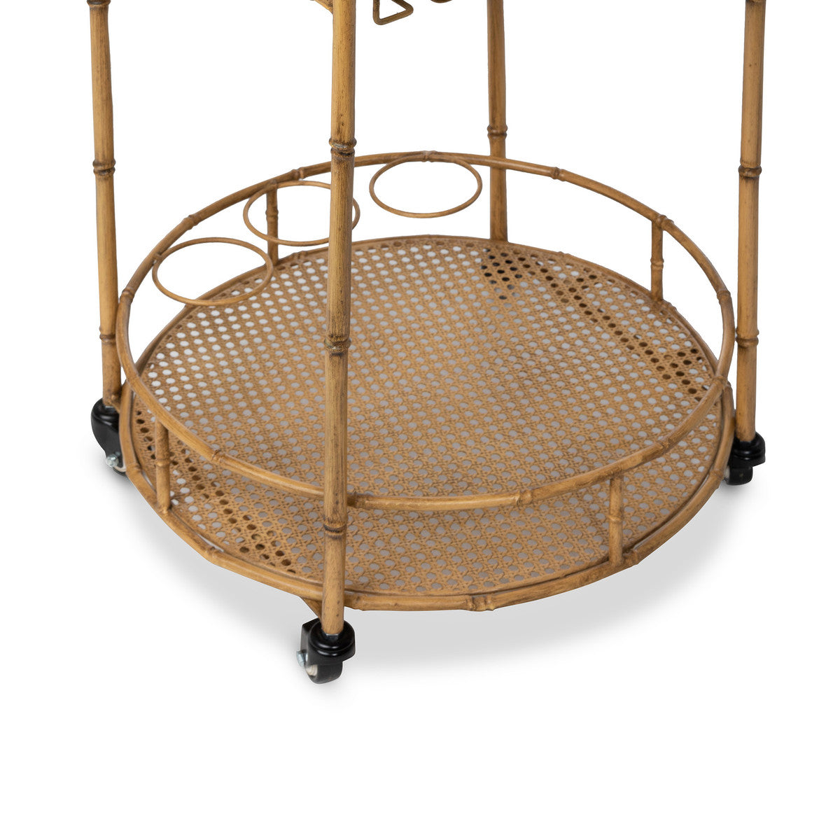 Metal Bamboo Bar Cart