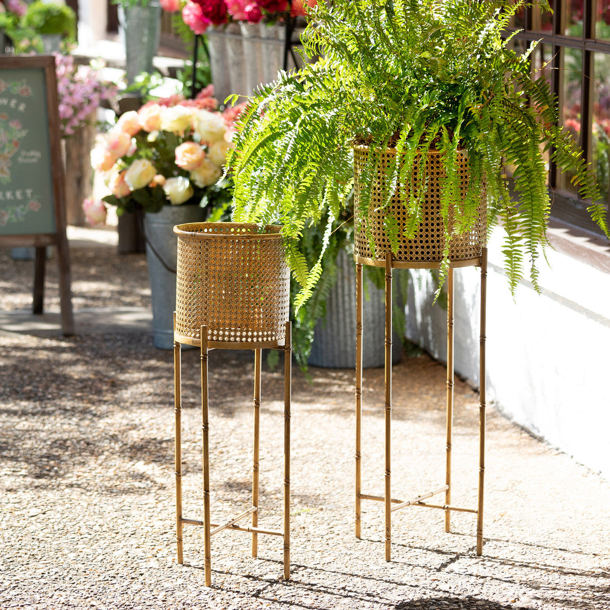 Metal Bamboo Side Pieces