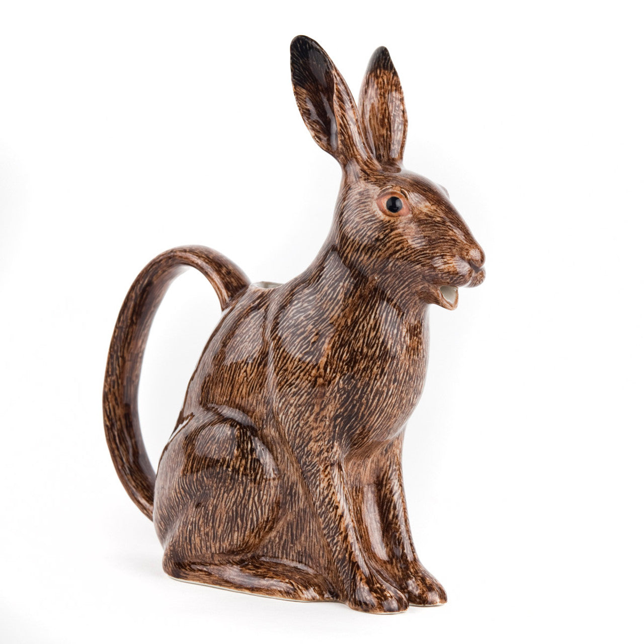 A hand-painted tray with two rabbits and an egg on it by British brand Hare Ceramics.