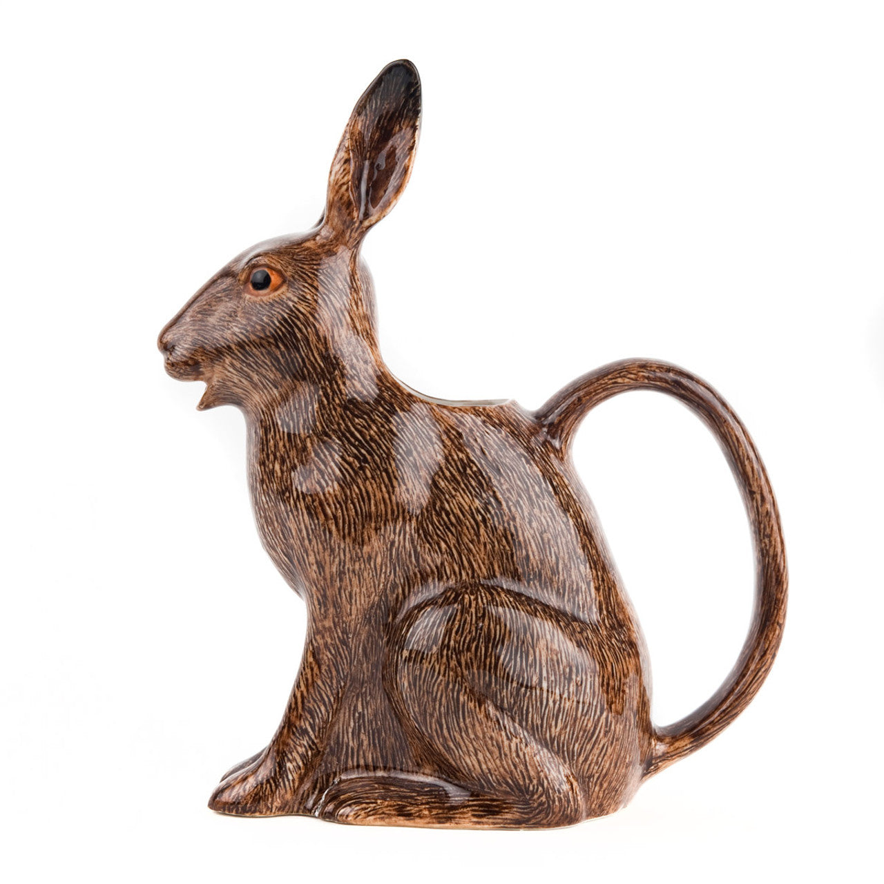 A hand-painted tray with two rabbits and an egg on it by British brand Hare Ceramics.