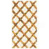 A diagonal woven bamboo pattern in tan on a white background, on a rectangle cocktail napkin.