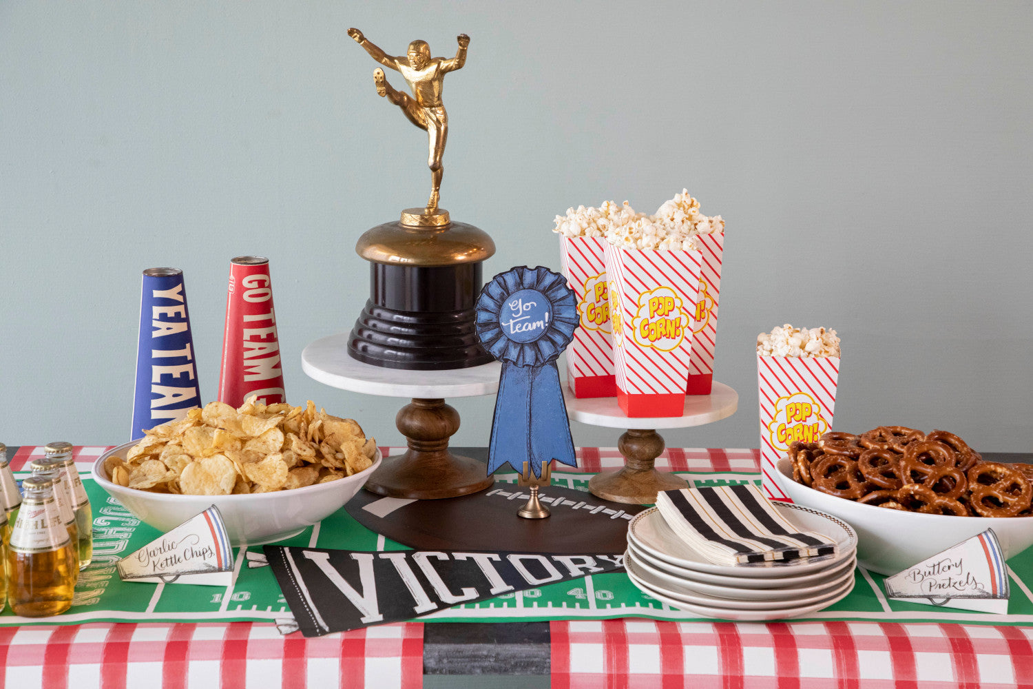 The Touchdown Runner under a game day spread.
