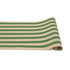 A paper roll with thick dark green and kraft stripes running down the length.