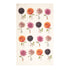 Hester & Cook In Bloom Multi Dahlia Linen Tea Towel, featuring illustrations of small people holding gigantic pink, orange and purple flowers by the stems. 