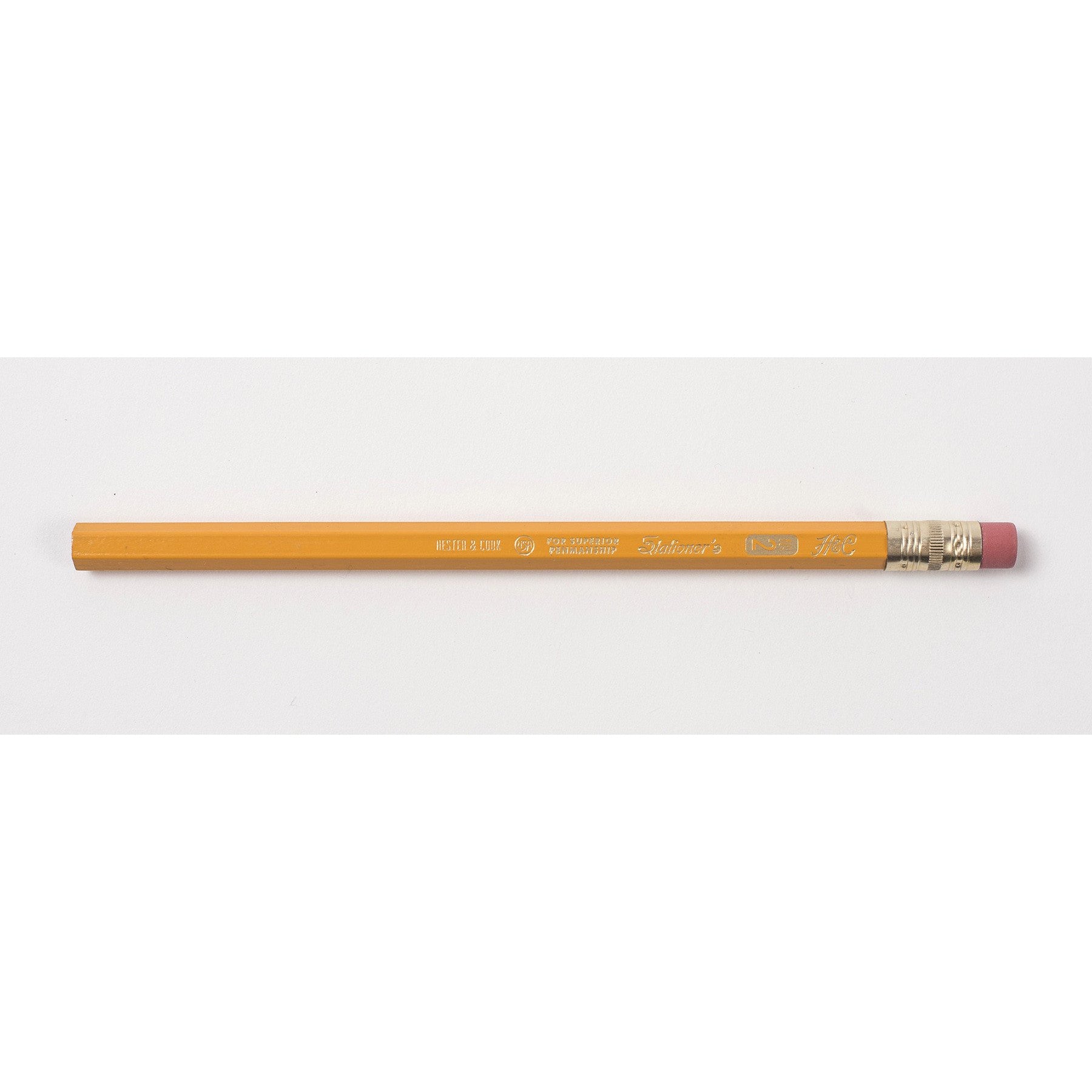 A Jumbo Hex Pencil, a writing instrument by Hester &amp; Cook, on a white background.