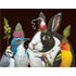 An artistic fun You Look Radishing Card featuring a bunny and a bird with flowers on their heads, complimented by a special message created by Hester & Cook.