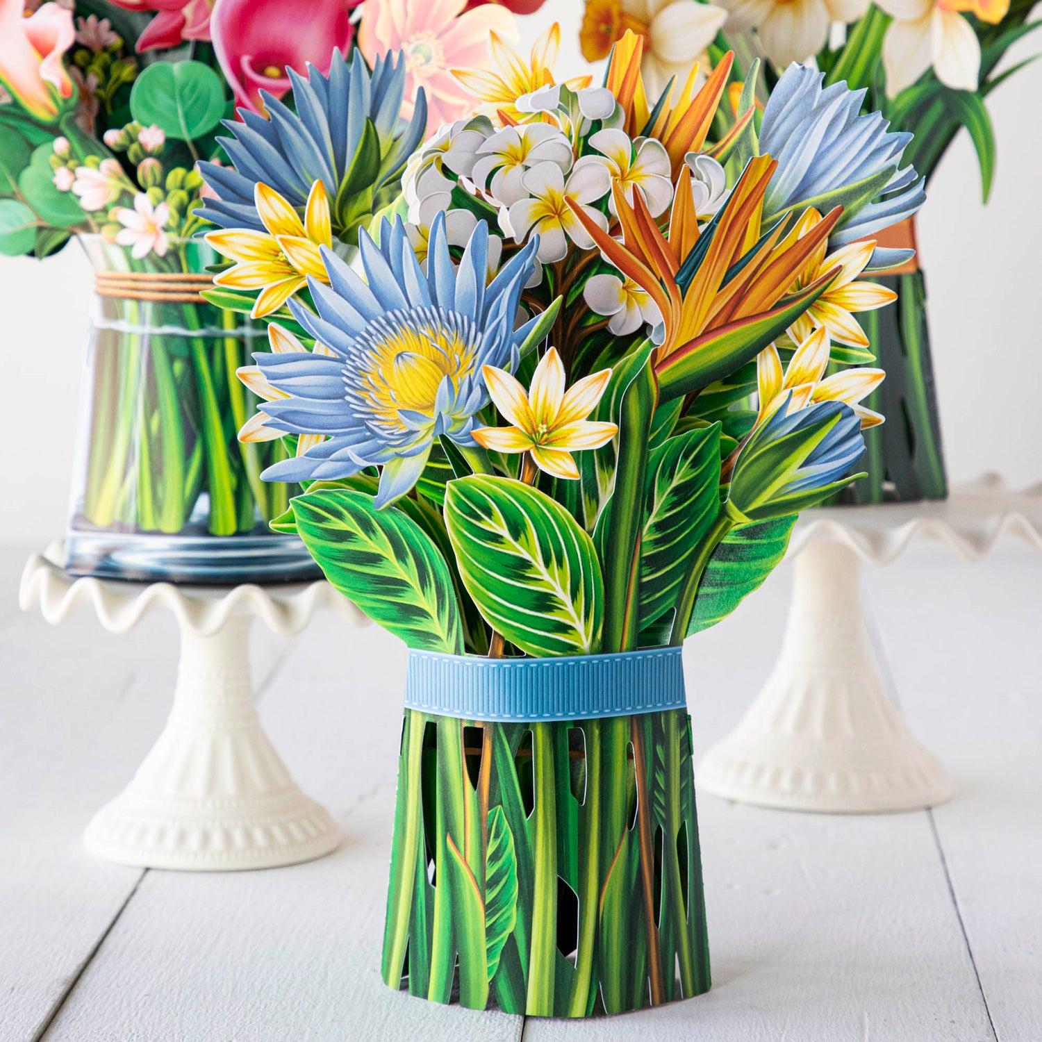 A bunch of Summer Flower Bouquet from Fresh Cut Paper in a vase.