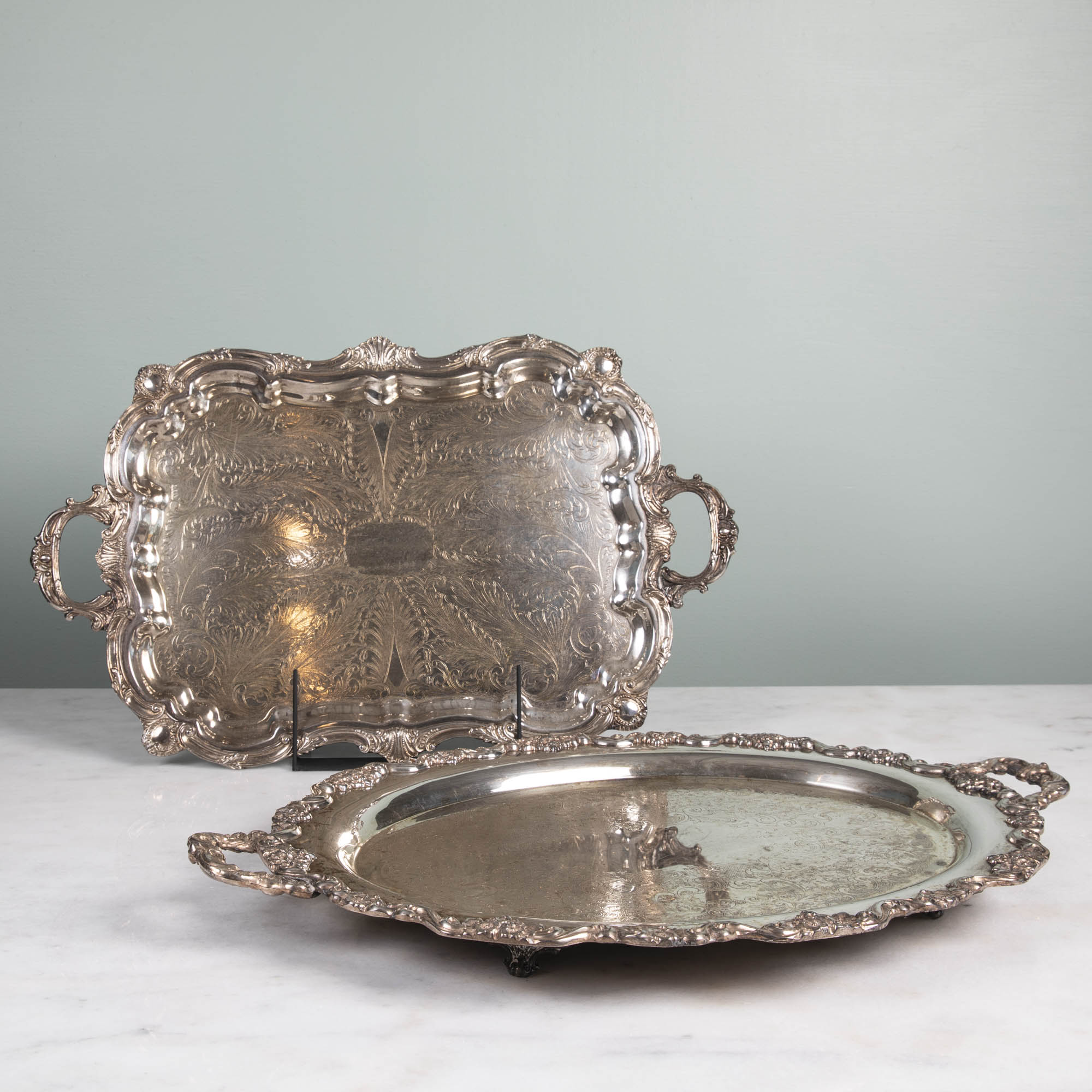 Vintage Silver-Plate Large Tray