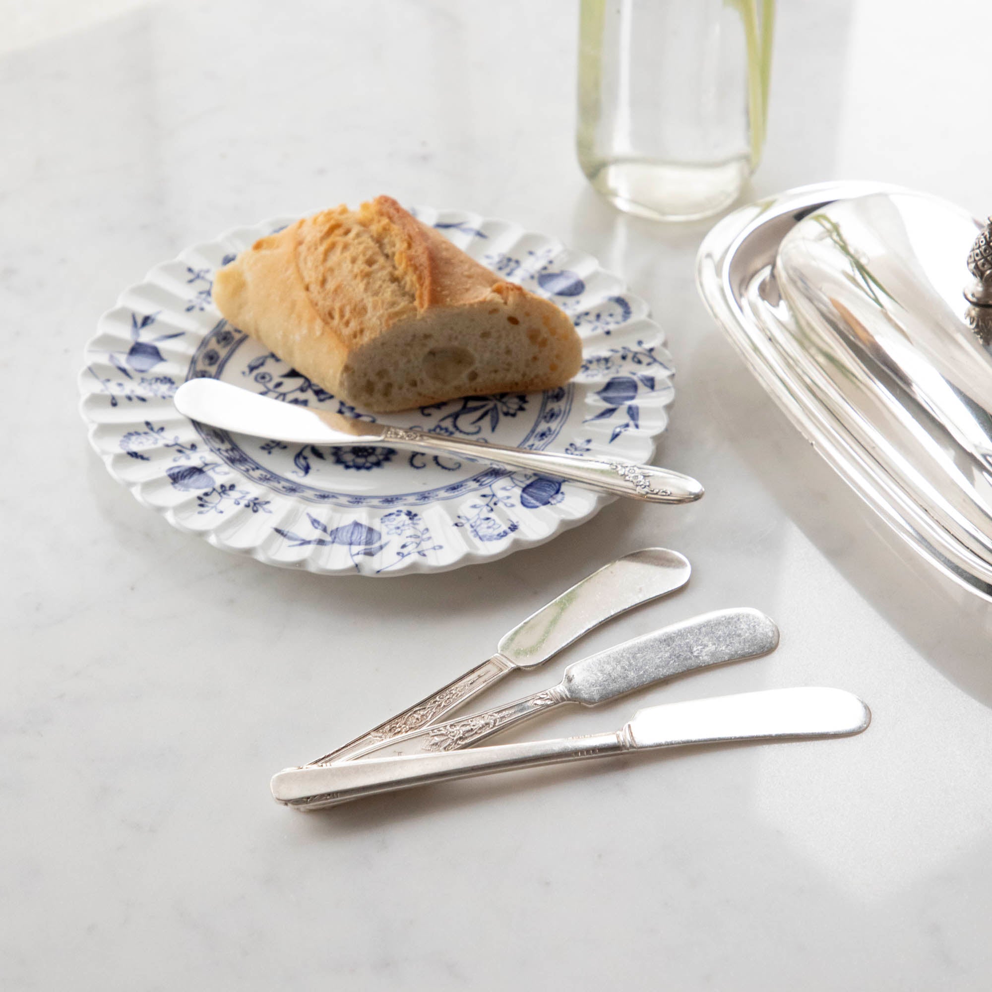 Vintage Silver-Plate Butter Spreader Set of Four