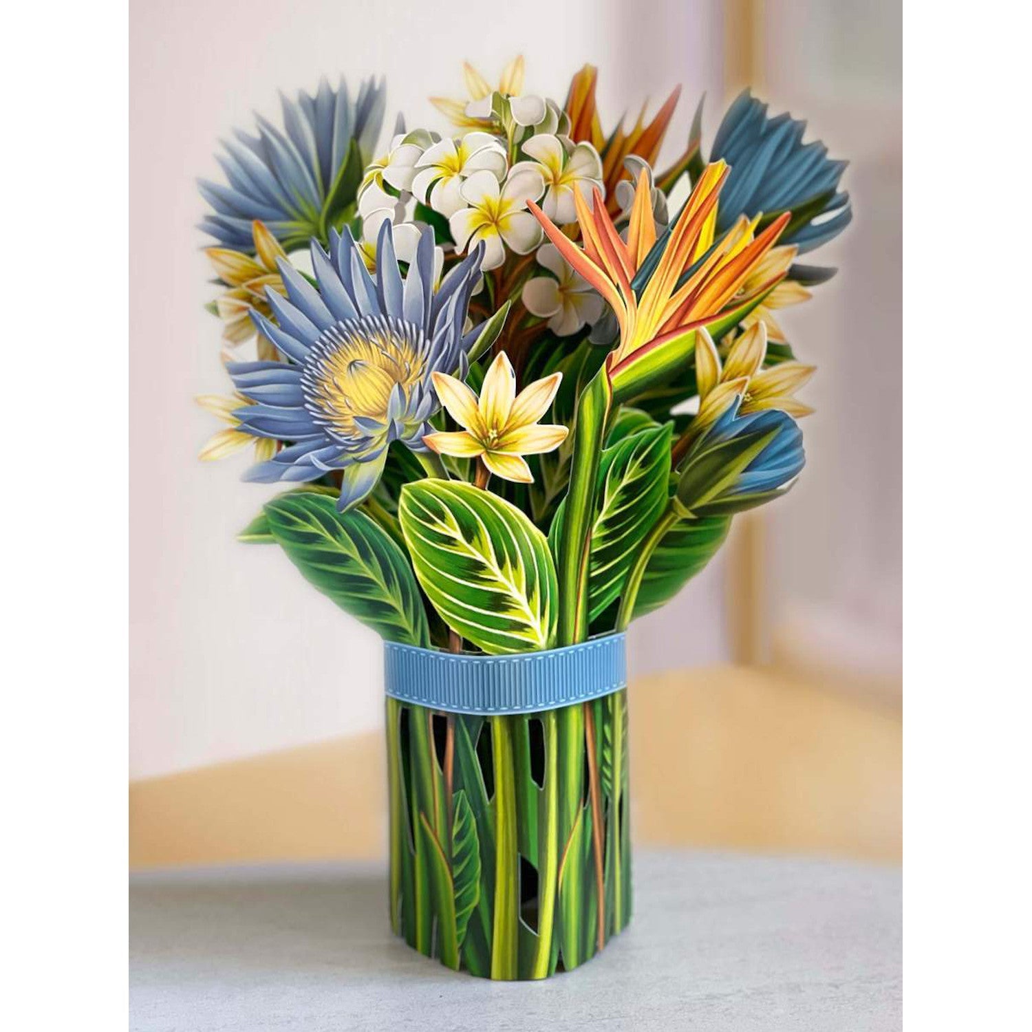 A bunch of Summer Flower Bouquet from Fresh Cut Paper in a vase.