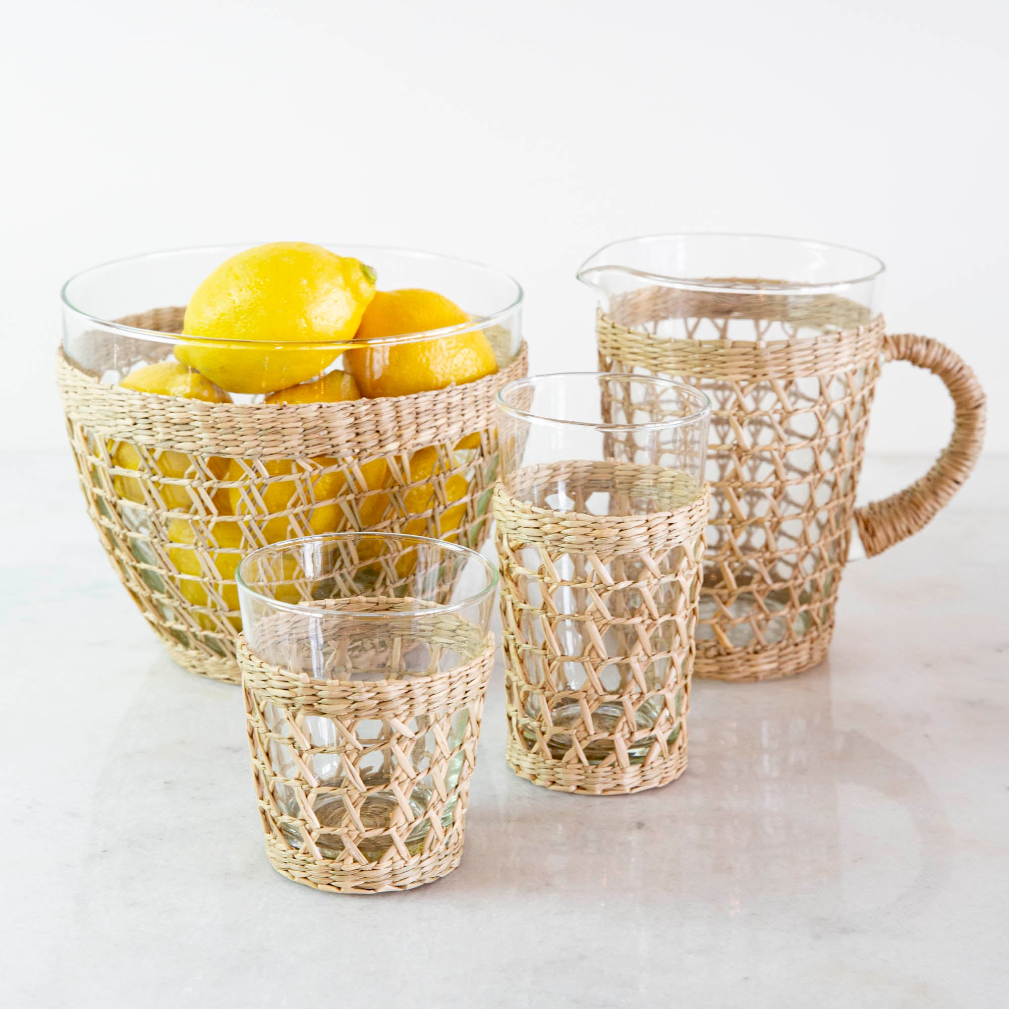 Seagrass Cage Highball Glass