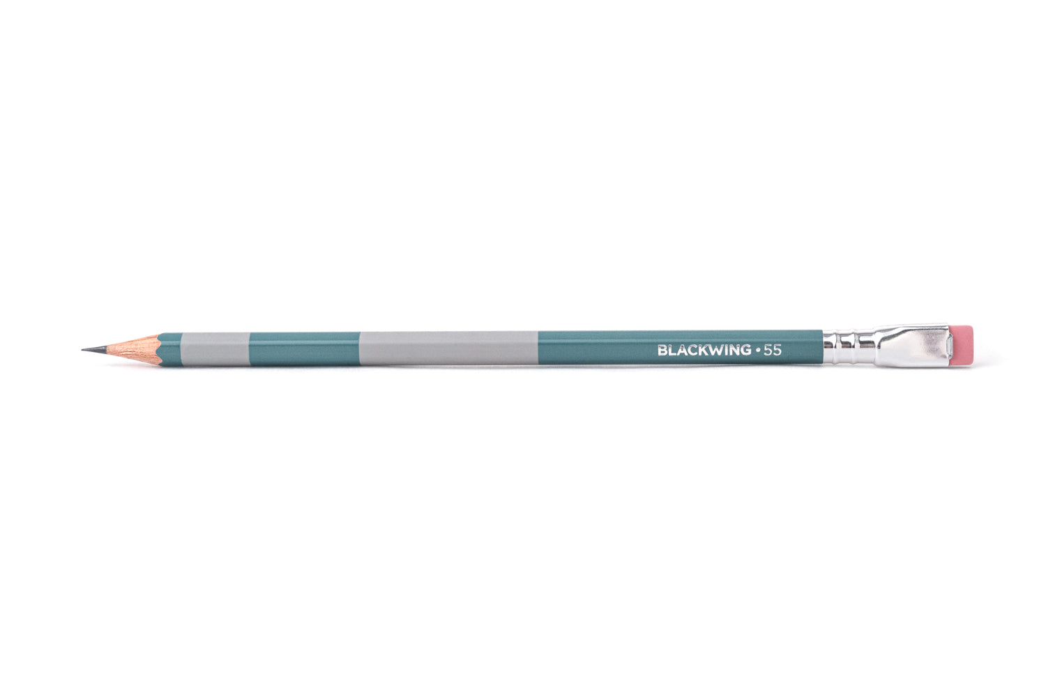 A set of Blackwing Volume 55- Tribute to the Golden Ratio pencils with a blue and white stripe on them, designed with the Golden Ratio for perfect symmetry.